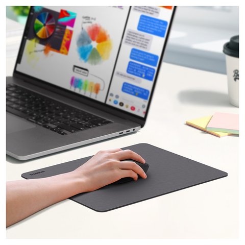 Коврик для мыши Baseus Mouse Pad, серый, PU кожа, 210 мм, 260 мм, #B01055504831-00 Превью 2