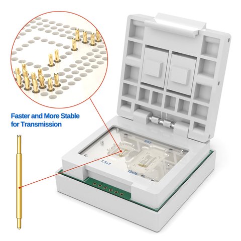 2 in 1 eMMC / eMCP Socket (169-FBGA,153-FBGA,162-FBGA,186-FBGA) Test Socket Adapter for UFI-Box (Upgraded Version) Preview 4