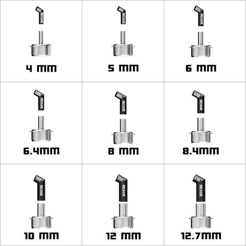 Насадка термофена Mechanic 861 Diagonal, изогнутая, 9in1, 4mm/5mm/6mm/6.4mm/8mm/8.4mm/10mm/12mm/12.7mm Превью 3