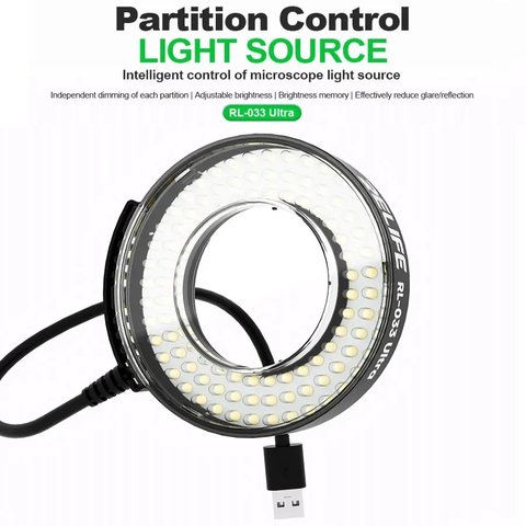 Iluminación para microscopio RELIFE RL-033 Ultra, diodo, 105 LED Vista previa  1