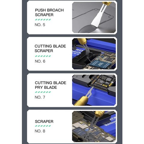 Лезо скальпеля Mechanic 008, для мікросхем, 8 in 1 Прев'ю 3