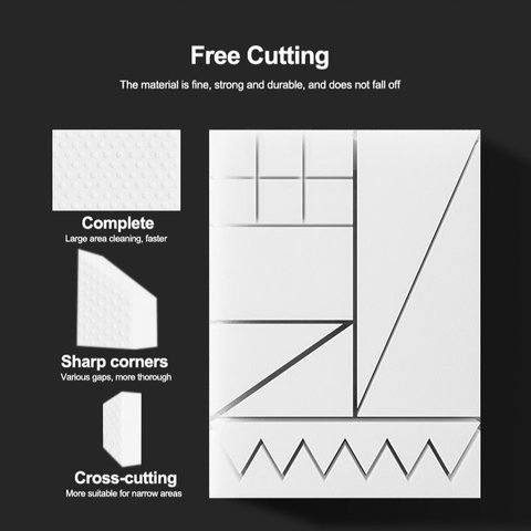 Губки RELIFE RL-080 PRO, для очищення, меламінова, 100 мм, 70 мм, 30 мм Прев'ю 6