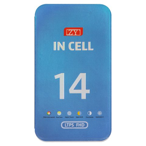 Дисплей для iPhone 14, чорний, з рамкою, Copy, (TFT), ZY, LTPS Прев'ю 1