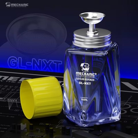 Баночка для рідини з дозатором Mechanic GL-NXT, 150 мл, для спирту, антистатична Прев'ю 1